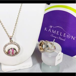 Kameleon Sterling Silver Lot CZ Ring Pendent Pop